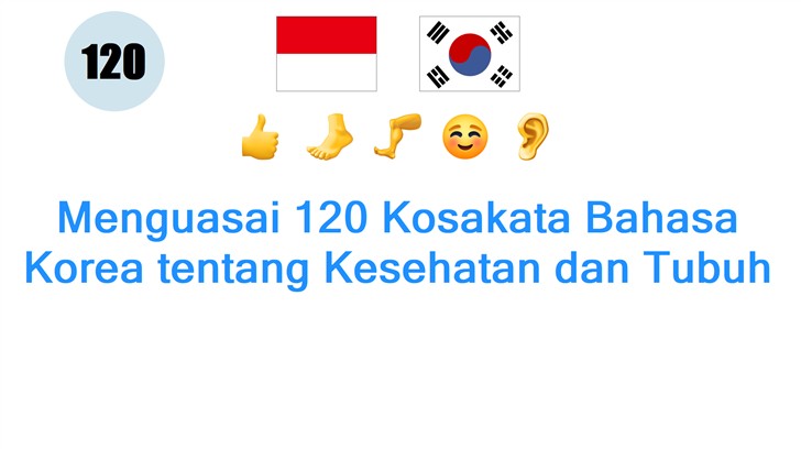 Menguasai 120 Kosakata Bahasa Korea tentang Kesehatan dan Tubuh